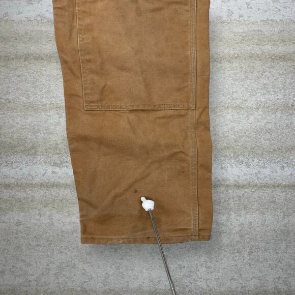 Vintage Carhartt Overalls Double Knees Baggy Wide Leg Tan Union Made in USA 90s - Picture 6 of 8